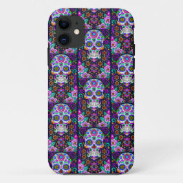 砂糖スカルアート – 死の中の生活 iPhone 11 ケース