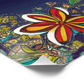 砂糖スカルアート – 死んだ飛行機の祭壇の日 ポスター (コーナー)