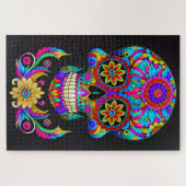 砂糖スカルアート – 民俗色 ジグソーパズル (横)