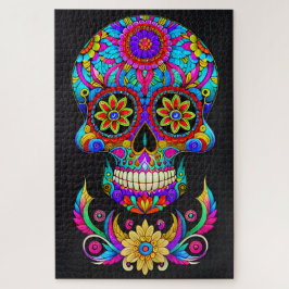 砂糖スカルアート – 民俗色 ジグソーパズル