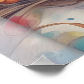 砂糖スカルアート – 美しい女性のスカルメイクアップ ポスター (角)