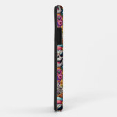 砂糖スカルアート – 花びらとボーンズピースサイン Case-Mate iPhoneケース (裏面/右)