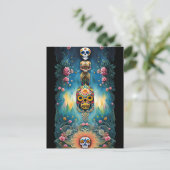 砂糖スカルアート – Mexican Day of the Dead: ポストカード (スタンド正面)