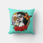 砂糖スカルアールヌーボー クッション (正面)