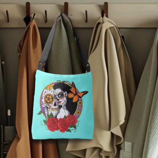 砂糖スカルアールヌーボー クロスボディバッグ