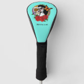 砂糖スカルアールヌーボー ゴルフヘッドカバー (正面)