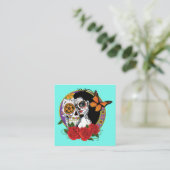 砂糖スカルアールヌーボー スクエア名刺 (スタンド正面)