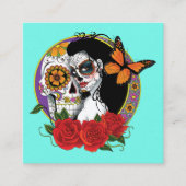 砂糖スカルアールヌーボー スクエア名刺 (正面)