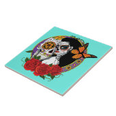 砂糖スカルアールヌーボー タイル (側面)