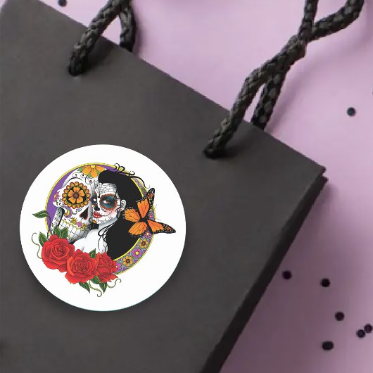 砂糖スカルアールヌーボー ラウンドシール