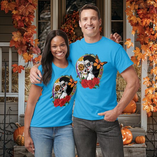 砂糖スカルアールヌーボー Tシャツ