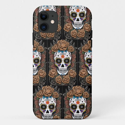砂糖スカルアー祝ト – 色鮮やか付き Case-Mate iPhoneケース (裏面)