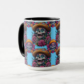 砂糖スカルアー鮮やかト – 死の日（空） マグカップ (正面左)