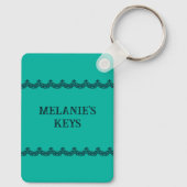 砂糖スカルイラストレーション パーソナライズされた キーホルダー (裏面)