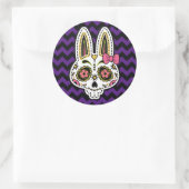 砂糖スカルイースターハロウィンデーオブデッド・バニー ラウンドシール (バッグ)