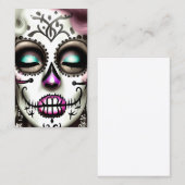砂糖スカルウィメンダークグランジゴシック鋼 名刺 (正面/裏面)