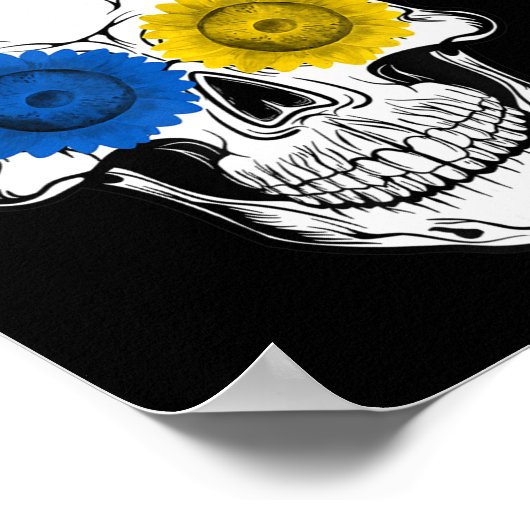 砂糖スカルウクライナサンフラワーウクライナウクライナFl ポスター (角)