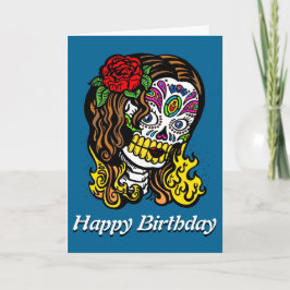 砂糖スカルウーマンバライン髪 カード