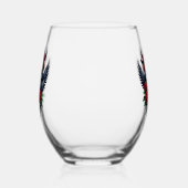 砂糖スカルエンジェルとバラ。 ステムなしワイングラス (右)