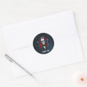 砂糖スカルエンジェルとバラ。 ラウンドシール (封筒)