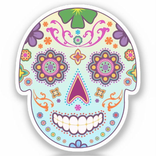 砂糖スカルカスタムカットビニールシール シール (正面)