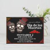 砂糖スカルカップルの日の死んだ黒 招待状 (スタンド正面)