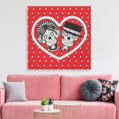 砂糖スカルカップル キャンバスプリント (インサイチュ (リビング))