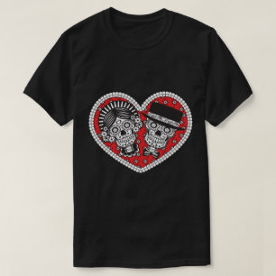 砂糖スカルカップル Tシャツ