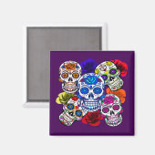 砂糖スカルカラフルバラシンコオールソウルズフリルグ マグネット (正面/裏面)