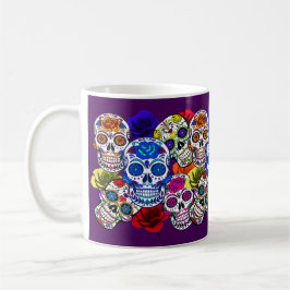 砂糖スカルカラフルバラシンコオールソウル コーヒーマグカップ