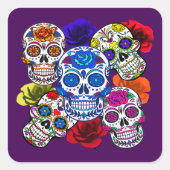 砂糖スカルカラフルバラシンコオールソウル スクエアシール (正面)