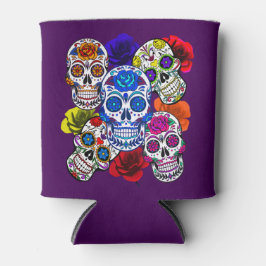 砂糖スカルカラフルバラシンコオールソウル 缶クーラー