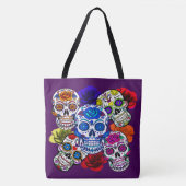 砂糖スカルカラフルバラシンコオールソールズデイ トートバッグ (正面)