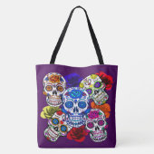 砂糖スカルカラフルバラシンコオールソールズデイ トートバッグ (裏面)
