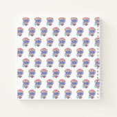 砂糖スカルカラフル水の色NAMEメモリーズブック ノートブック (裏面)