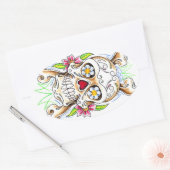 砂糖スカルシール 楕円形シール (封筒)