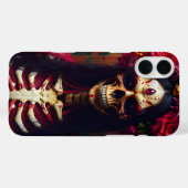 砂糖スカルスケルトンの死んだメキシコのアートギフトの日 Case-Mate iPhoneケース (裏面 (横))