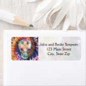 砂糖スカルタイダイ色美しい内から ラベル (インサイチュ)