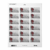 砂糖スカルタトゥーデザインメキシコイラストレーション ラベル (フルシート)