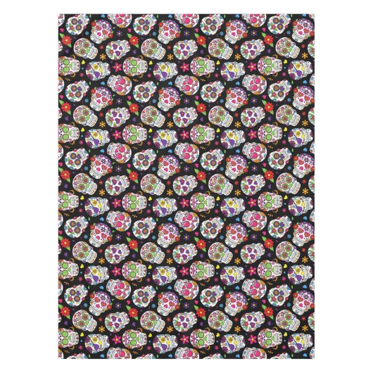 砂糖スカルテーブルクロスのテーブルカバー テーブルクロス (正面)