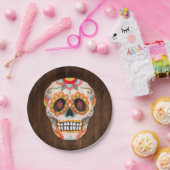 砂糖スカルデイオブザデッドハローウィンパーティ ペーパープレート (パーティー)