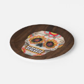 砂糖スカルデイオブザデッドハローウィンパーティ ペーパープレート (アングル)