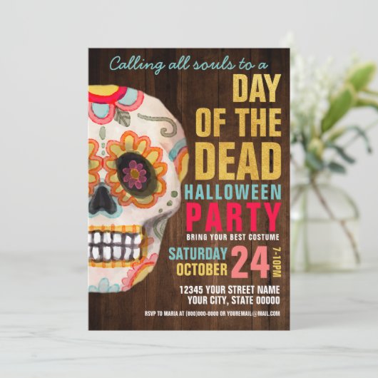 砂糖スカルデイオブザデッドハローウィンパーティ 招待状 (スタンド正面)