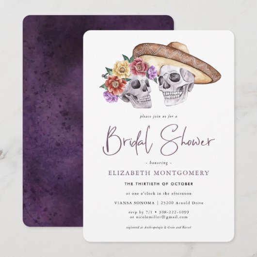 砂糖スカルデイオブザデッドブライダルシャワー (正面/裏面)