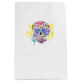砂糖スカルデイオブザデッドライフお祝い ミディアムペーパーバッグ (正面)