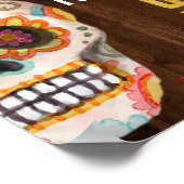 砂糖スカルデイオブデッドハローウィンパーティウェルカム ポスター (角)