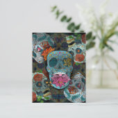 砂糖スカルデザイン ポストカード (スタンド正面)