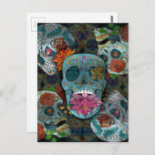 砂糖スカルデザイン ポストカード (正面/裏面)