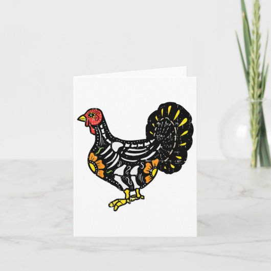 砂糖スカルトルコのメキシコ感謝祭の日 カード (正面)