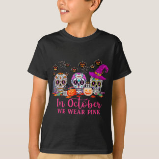 砂糖スカルハロウィーン乳がん10月We Tシャツ